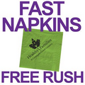 FAST Custom Printed Cocktail Napkins - LIME GREEN - FREE RUSH SERVICE